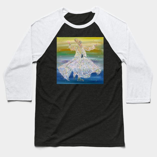 SUFI WHIRLING - 2015 JANUARY 27 Baseball T-Shirt by lautir